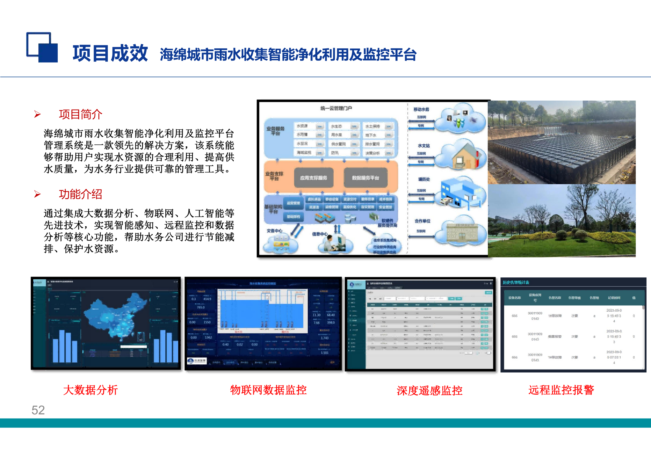 海绵城市雨水收集智能净化利用及监控平台
